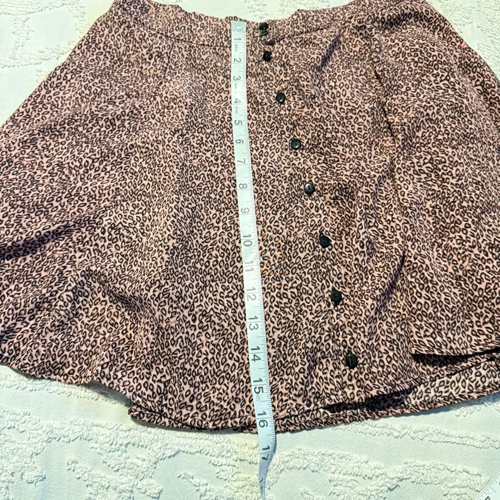 Urban Outfitters Pink Leopard Skater Skirt Size M - Picture 6 of 9